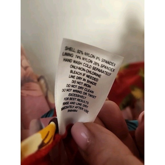 New SEXY LARGE Sunn Swim Lab Red Hawaiian two-piece ruffle Bikini HIGH waist - Picture 6 of 12